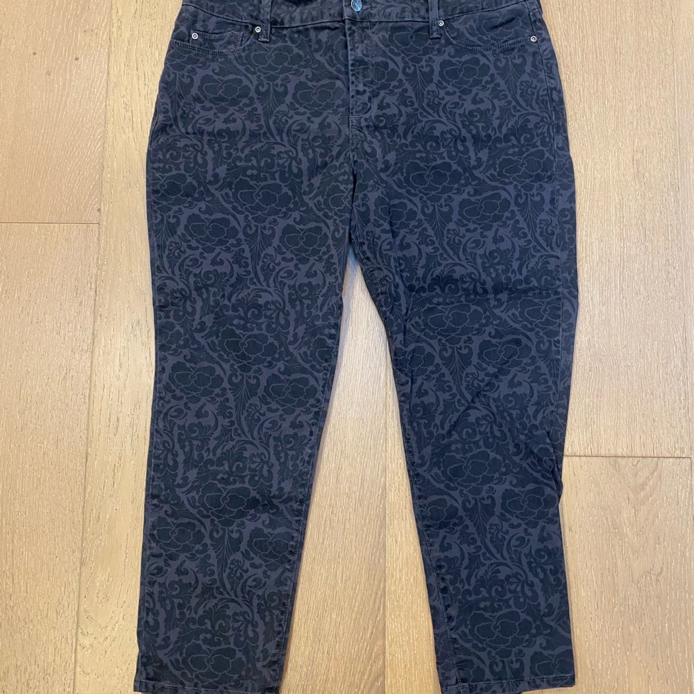 NYDJ Damask Black And Gray Pants 18P